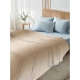 thumbnail image 5 of Khaki Ombre Flat Sheets Only Queen Size, Soft Breathable Bed Top Sheets for Mattress, Modern Abstract Art Farmhouse Gradient Luxury Bedding Flat Sheets for Home Hotel Bedroom Bed Protection, 5 of 9