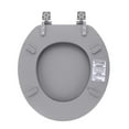 thumbnail image 2 of Ginsey Round Soft Cushion Toilet Seat, Gray, 2 of 10