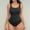 Black, variant on Sleeveless Bodysuit for Women Square Neck Solid Color Thong Jumpsuit Tummy Control Seamless Shapewear Fashion Basic Bodysuits Black XXL