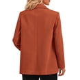thumbnail image 2 of Blazer PRETTYGARDEN de Pana con Solapa Chaqueta de Invierno Rojo Ladrillo M, 2 of 8
