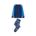 thumbnail image 6 of Gureui Family Matching Christmas Pajamas Sets, Letter/ Deer/Santa/Snowflake Printed Round Neck Long Sleeve Tops + Elastic Waist Pants Loungewear for Christmas Festivities, 6 of 9