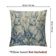 thumbnail image 4 of Easter Spring Blue Pillow Covers Set of 2, Vintage Flower Rabbit Bunny Floral Botanical Print Decorative Throw Pillow Covers Outdoor Farmhouse Seasonal Cushion Cases Couch Sofa Bed Decor, 4 of 8