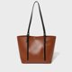 thumbnail image 1 of Bolso de mano bohemio de mujer grande con asas de piel sintética kaili Sencillez, 1 of 4
