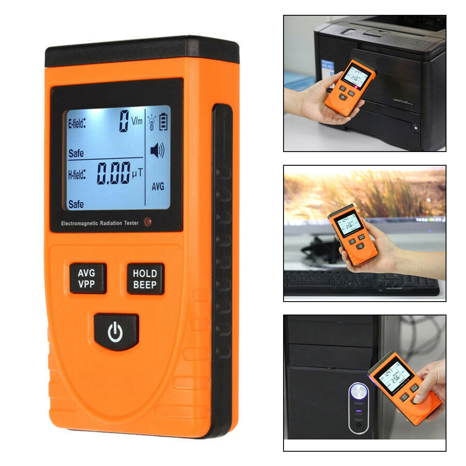 Portable Radiation Detector Geiger Counter Dosimeter Meter Kit 6F22 9V 