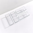 thumbnail image 2 of iDesign 4-Piece Recycled Plastic Small Stackable Kitchen Organizer Bin with Integrated Handles for Kitchen, Fridge, Freezer, Pantry & Cabinet Organization, 10" x 4" x 5", Clear, 2 of 7
