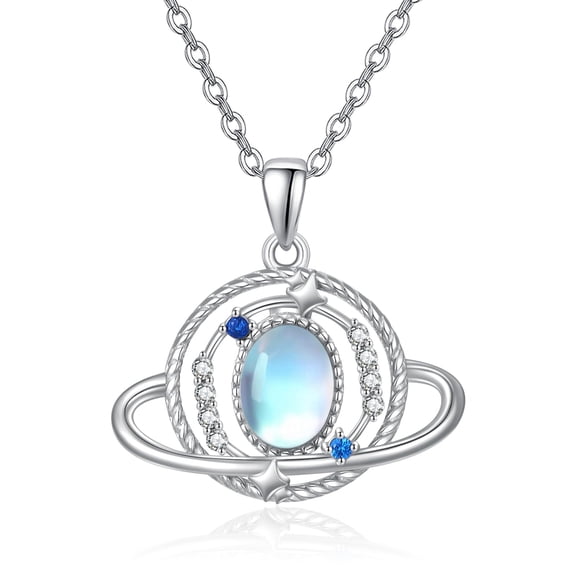 TANGPOET 925 Sterling Silver Planet Necklace for Women