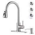 thumbnail image 1 of Grifo de cocina WOWOW 304 de acero inoxidable con dispensador de jabón, 1 of 9