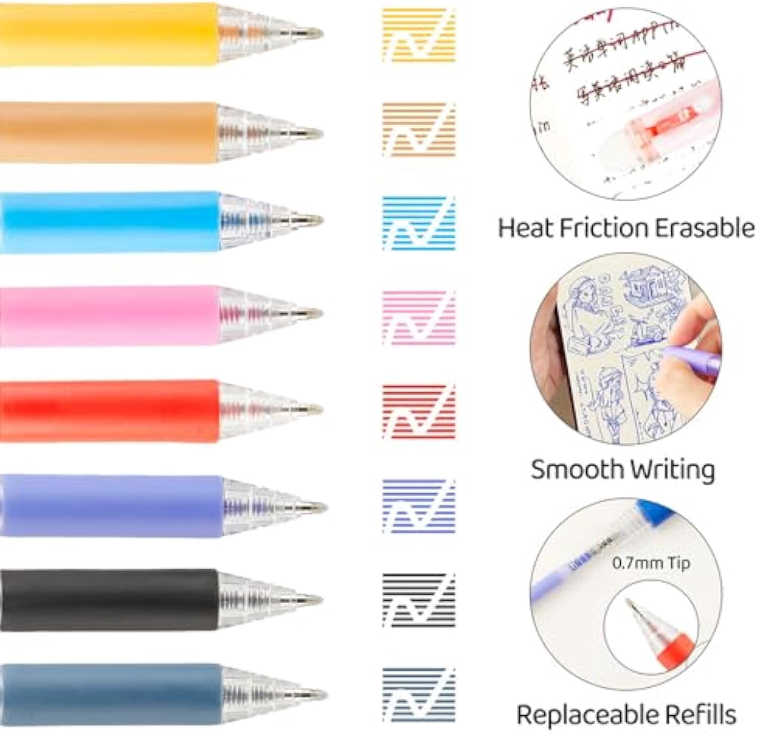 Joxop Quick Dry Gel Pens, Joxop Pens Gel, Unanimousagree/Repertoireof/Upliftjoys Multi-Color Erasable Gel Pens, 0.7mm 12/24/36 Pcs Quick-Dry Ink (36 colors)