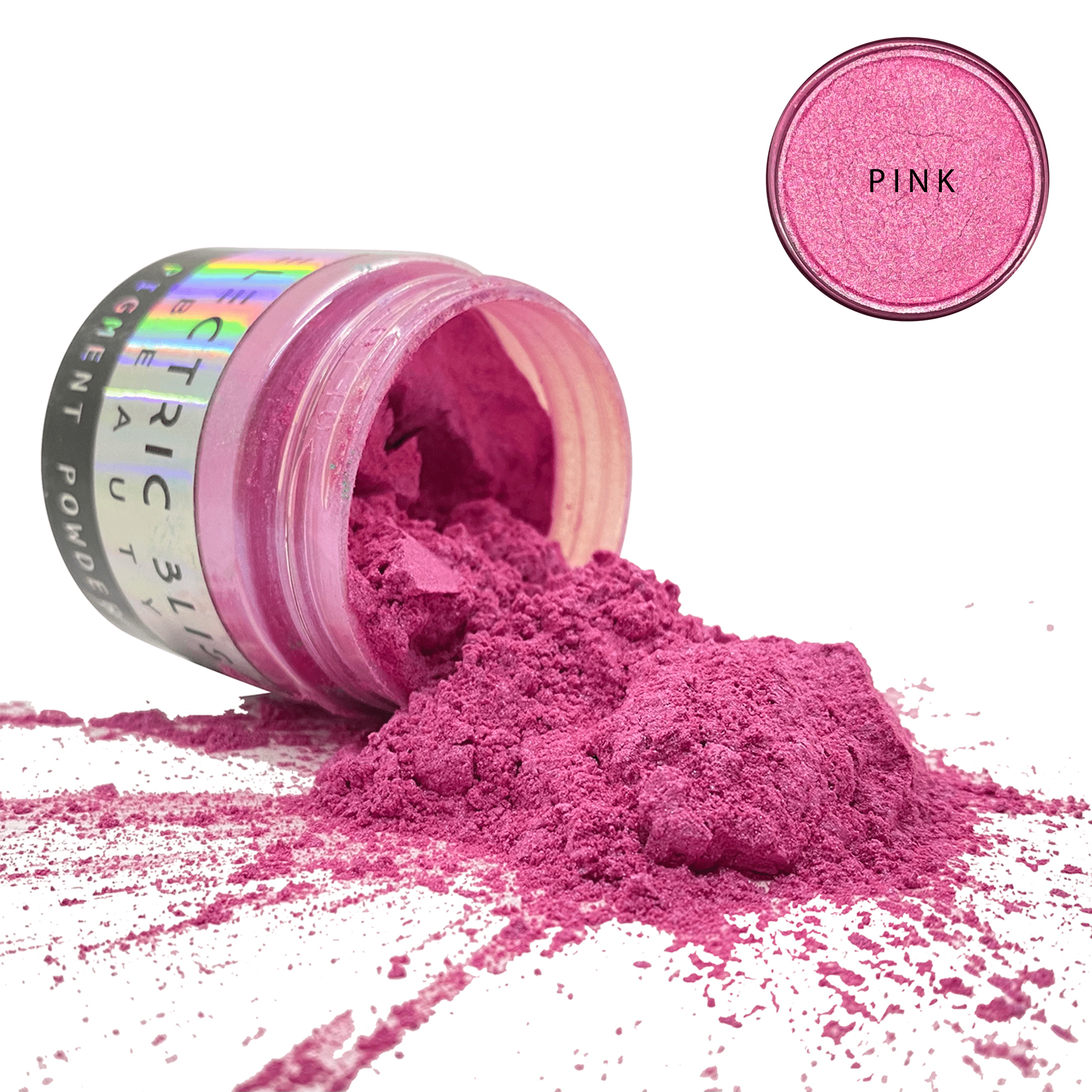 Electric Bliss Beauty,  Mica Powder, Pink-Crafts, Cosmetics, Slime, Candles, Dye, Bath Bombs, Epoxy Resin, Soap, Clay, Nail Art, Glue, Glass and Paper DIY crafts!