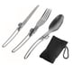 thumbnail image 1 of 3 UNIDS Cuchillo Plegable Tenedor Cuchara Juego de Cubiertos Plegables Juego de Cubiertos de Acero I TOMSHOO Cuberteria, 1 of 7