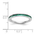 thumbnail image 2 of 14k White Gold Emerald Channel Band Size 7.00 Ring for Women and Men - 2.3 Grams .32 cwt, 2 of 2