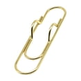 thumbnail image 2 of ZZkhGO Multi-Purpose Metal Pen Clip, Notebook Pen Stand Office Stationery Accessory, Portable Paperclip Multi Functional Pen Buckle for Desk Organizer, Gold, 2 of 6