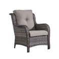 thumbnail image 4 of PARKWELL 7Pcs Outdoor Wicker Rattan Conversation Patio Furniture Set, including Two-seater Sofa, Chairs, Coffee Table, Ottomans and Side Table with Cushion, Gray, 4 of 9