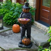 46" Tall Pumpkin Head Statue