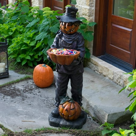 46" Tall Pumpkin Head Statue