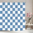 thumbnail image 4 of Black and White Grid Shower Curtain Simple Style Modern Home Bathroom Decor Curtain Polyester Fabric Bath Curtains With, 4 of 8