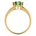 thumbnail image 4 of Solitaire Engagement Ring for Women - 2ct Simulated Emerald in 18K Yellow Gold Promise Ring, 4 of 6