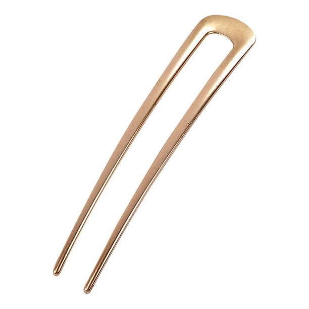 Minnieouse Palillos para el cabello en forma de U, accesorio de herramienta sencillo, estilo elegante, tenedor para mujer, accesorios para la Accesorio para el cabello Oro