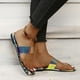 thumbnail image 5 of Zapatillas con punta abierta y plana para mujer, sandalias cómodas, informales, cómodas, para playa Wmkox8yii  hj789, 5 of 9