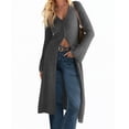 thumbnail image 3 of Bell Sleeve Women Solid V Neck Casual Long Button Down Knit Cardigan, 3 of 8