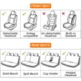 thumbnail image 6 of Car Seat Cover for Subaru Legacy Outback 1995, Black and Blue Edges Car Seat Covers, Faux Leather, Cab seat covers, With Lumbar Support, Non-slip, Beautify the Interior of Old Cars, 6 of 7