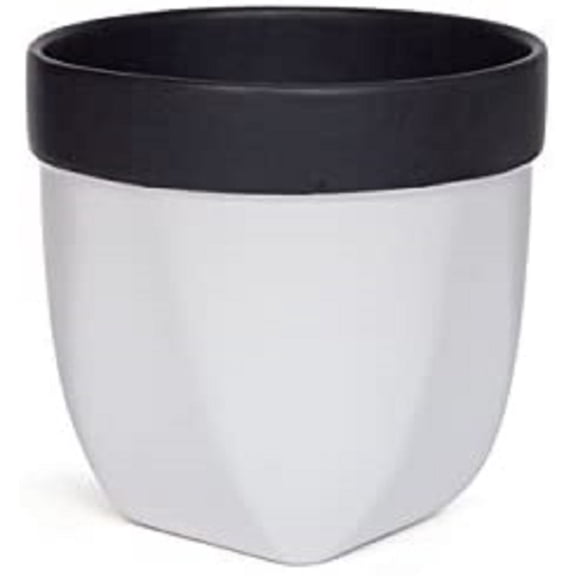 Hosley 4.7 inch, Black & White Ceramic Grower Versa Pot