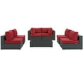 thumbnail image 4 of Modway Sojourn 7 Piece Outdoor Patio Sunbrella® Sectional Set in Canvas Red, 4 of 5