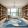 thumbnail image 2 of ODIKA 4'x6' Machine Washable Non-Slip Area Rug, Abstract Navy High Traffic Rug, Blue, 1056427, 2 of 7