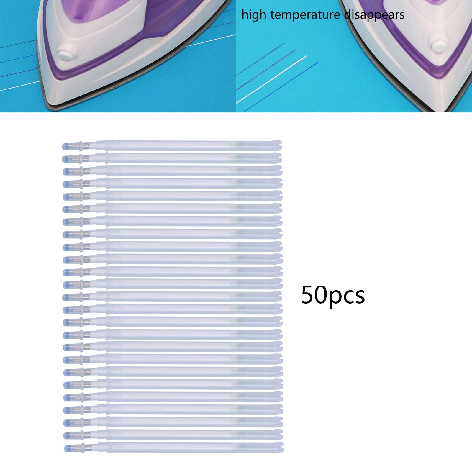 Tachiuwa 5xHeat Erasable Pen Refills Marker Tailors Quilting Embroidery Sewing White Thick 50pcs