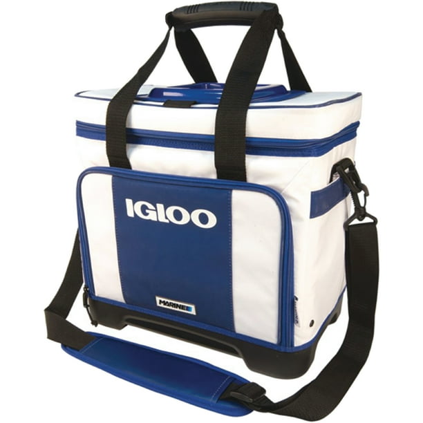 Igloo White & Navy 32 Can Marine Ultra Stout Divided Cooler Walmart