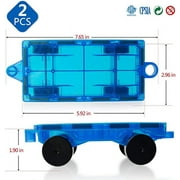 Magblock Magnetic Tiles Car Truck Expansion Set, 2 Piece Magnet Toy