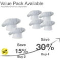 thumbnail image 3 of URBY 1pc Extra Large Chefs Hat Similar to Hat Size XL, XXL and up, White, 3 of 5