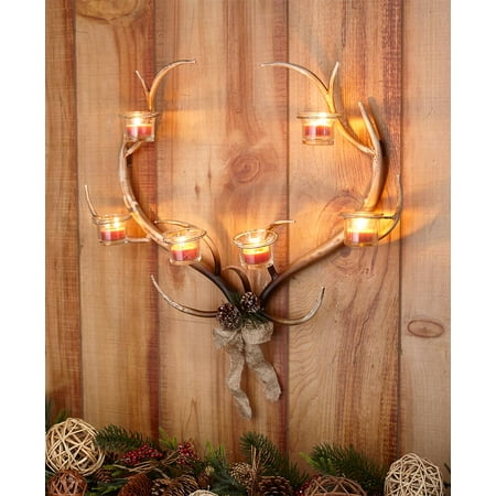 - The Lakeside Collection Antler Tealight Wall Sconce