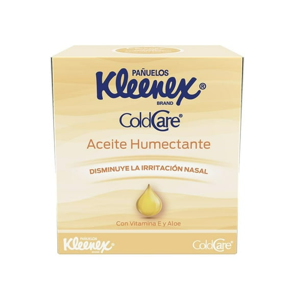 Pañuelos desechables Kleenex Cold Care con aceite humectante 65 pzas