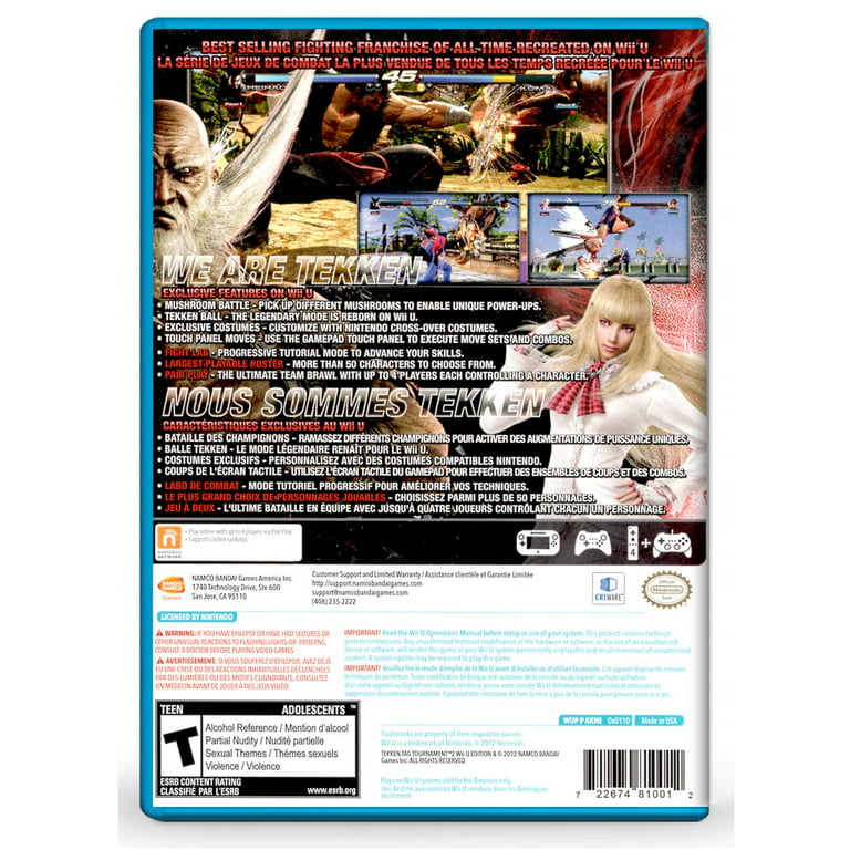 Gymnastik Kong Lear etik Tekken Tag Tournament 2 - Nintendo Wii U Used - Walmart.com
