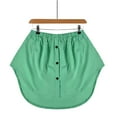 thumbnail image 2 of Prolriy Rallonge de Chemise pour Femmes, Bas de Chemise pour Femmes, Extensions de Haut et Bas pour Femmes, Superposition de Taille avec Élastique, Extension de Chemise Superposition de Haut et Bas, Jupes pour Femmes Vert1 TTG, 2 of 3