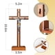 thumbnail image 5 of Crucifijo de pared KUXBET Cruz de pie de Jesucristo católico de 25 cm, 5 of 9