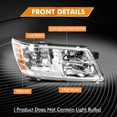 thumbnail image 2 of For 2009-2020 Dodge Journey Passenger Side Only Headlight Assembly Chrome Housing Clear Lens, Right Light, White, 2 of 6