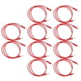 thumbnail image 1 of Juego de 10 Cables de Prueba de Conector Banana de 4 Mm Soldadura de Latón Niquelado en Oro Macho a Macho 1000 V 15 A para Proyectos Eléctricos negro Y Rojo 2 Colores ANGGREK Otros, 1 of 8