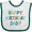 White and Green, variant on Inktastic Happy Birthday Dad Boys or Girls Baby Bib