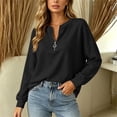 thumbnail image 6 of BUIGTTKLOP Womens Sweatshirts Half Zip Pullover Tops Long Sleeve Shirts Fall Winter Clothing, 6 of 8