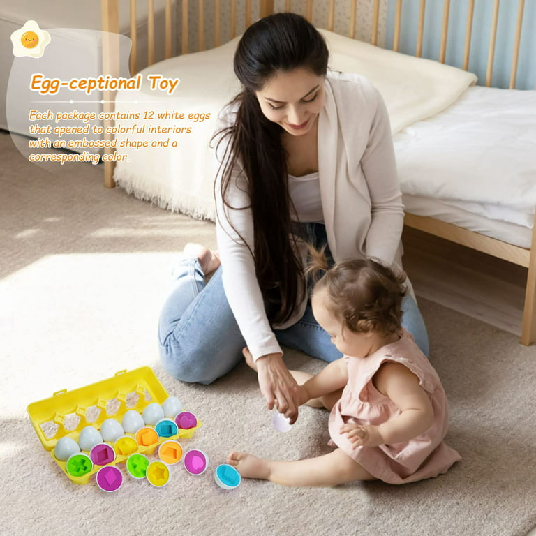 MOONTOY Stacking Cups Baby Toys 6 10 12 18 Months, Montessori Toys for 1  Year Old Toddler Learning Toys with Numbers Shapes Patterns, Baby Bath Toys
