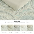 thumbnail image 7 of Regency Heights 8-Piece Comforter Set Reversible Floral Bedding with Bed Skirt and Decor Pillows,King,Aqua, 7 of 7