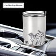 thumbnail image 5 of SKYSONIC Black & White Wild Flower Pattern 20 oz Stainless Steel Insulated Mug, Double Vacuum Insulated Travel Mug with Lid and Straw, 5 of 7