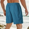 thumbnail image 5 of HCNTES Men's Casual Fashion Quick Dry Slim Fit Hybrid Flat Front Shorts(Blue,XXL), 5 of 6