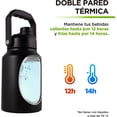 thumbnail image 3 of Termo de Acero Inoxidable Hikeo  Doble Pared de Aislamiento Térmico XL 1.89 Litros, 3 of 8