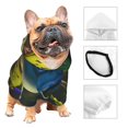 thumbnail image 3 of Fotbe Cute Blue Frog Sudadera con Estampado para Perros Pequeños – Suéter con Capucha para Mascotas, Tela Suave de Forro Polar con Bolsillo-Small, 3 of 7