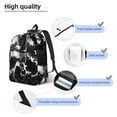 thumbnail image 4 of KLL Chained Skull Artwork Print Travel Laptop Backpack - College Backpack Business Work Bag Nurse Bag Casual Daypack for Weekender Business Hiking -Medium, 4 of 6