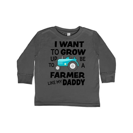 

Inktastic I Want To Grow up To Be a Farmer Like My Daddy Gift Toddler Boy or Toddler Girl Long Sleeve T-Shirt