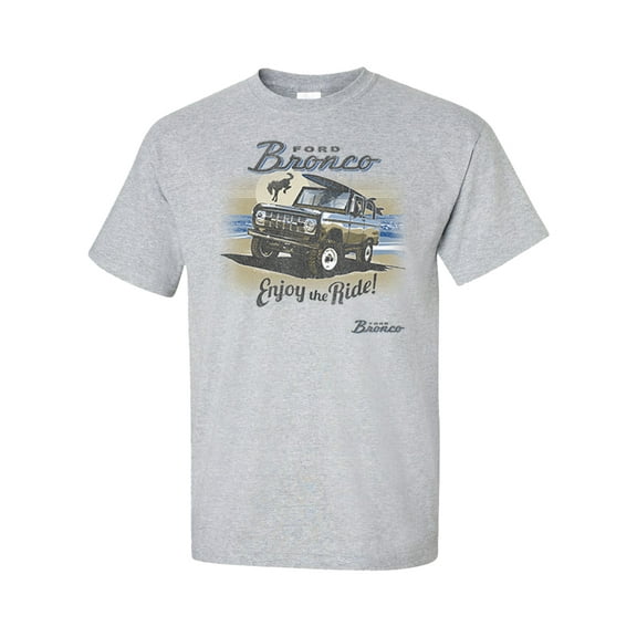 Ford Bronco Enjoy The Ride Beach Wave Surfer Vintage Classic Adult Unisex Short Sleeve T-shirt-Sports Grey-2XL